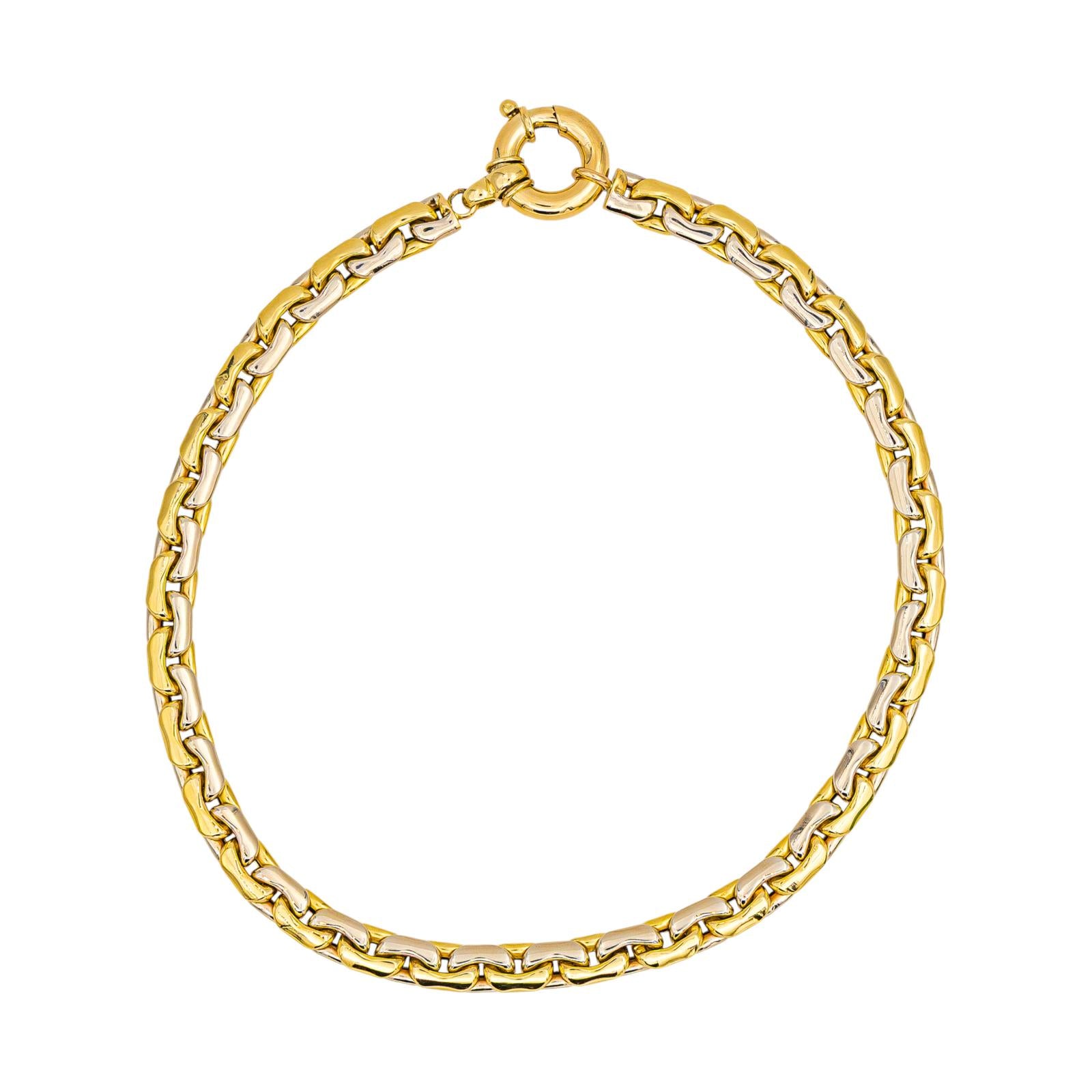 Necklace Bean stitch Yellow gold