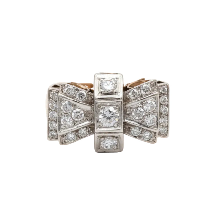 Rose gold and Diamonds Tank Ring