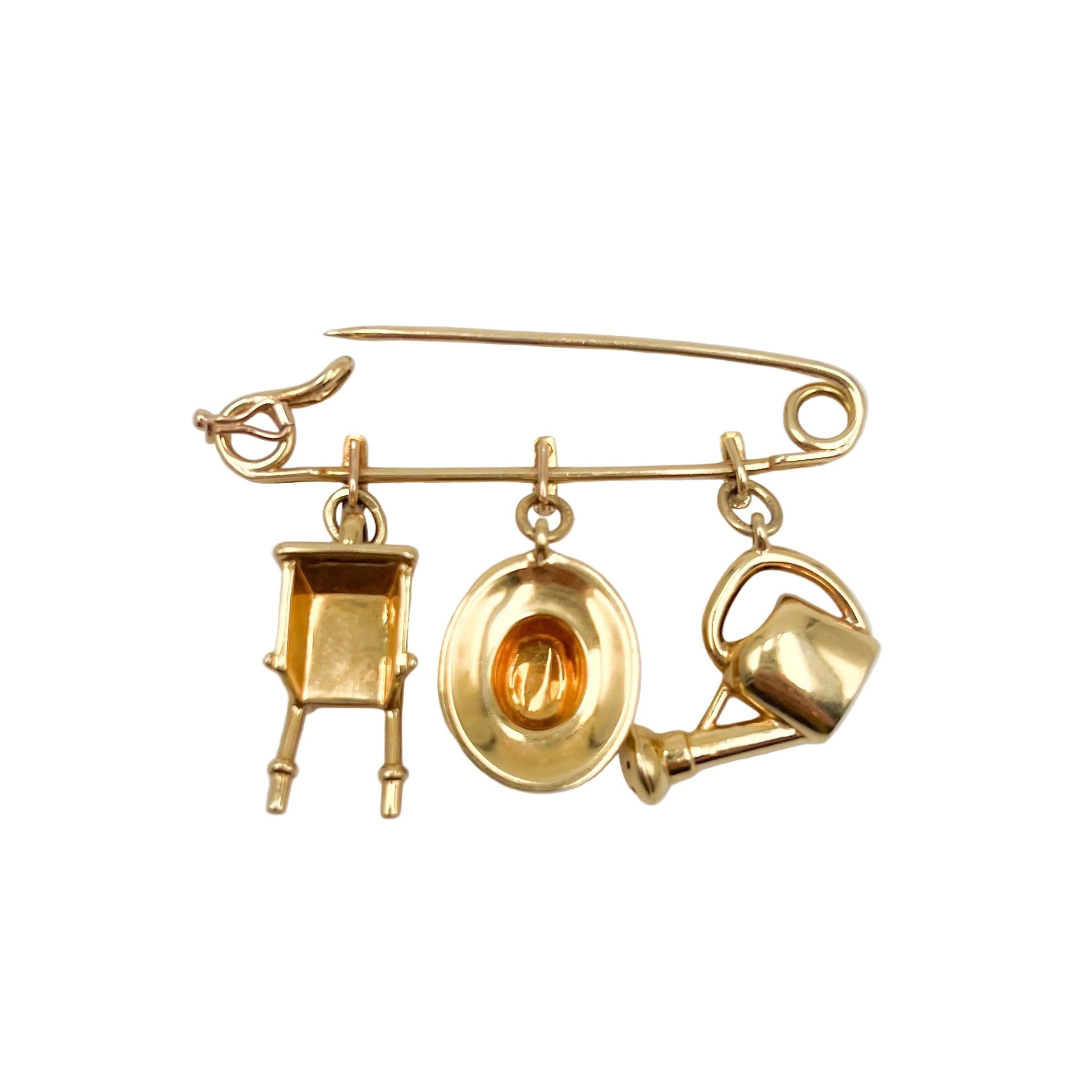 CARTIER "Le Jardinier" Brooch in yellow gold