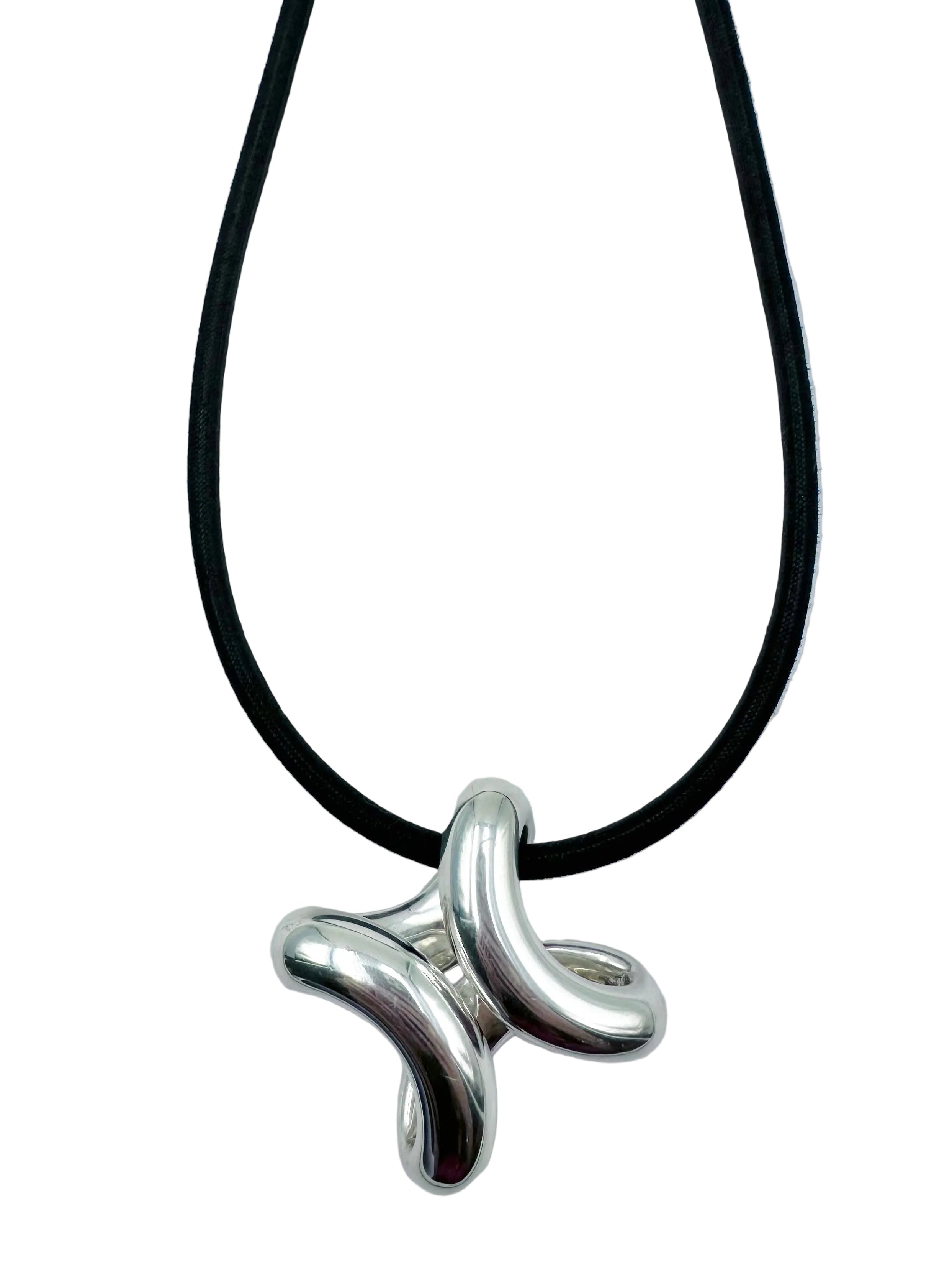 Necklace Pendant HERMÈS "Lima" in Silver