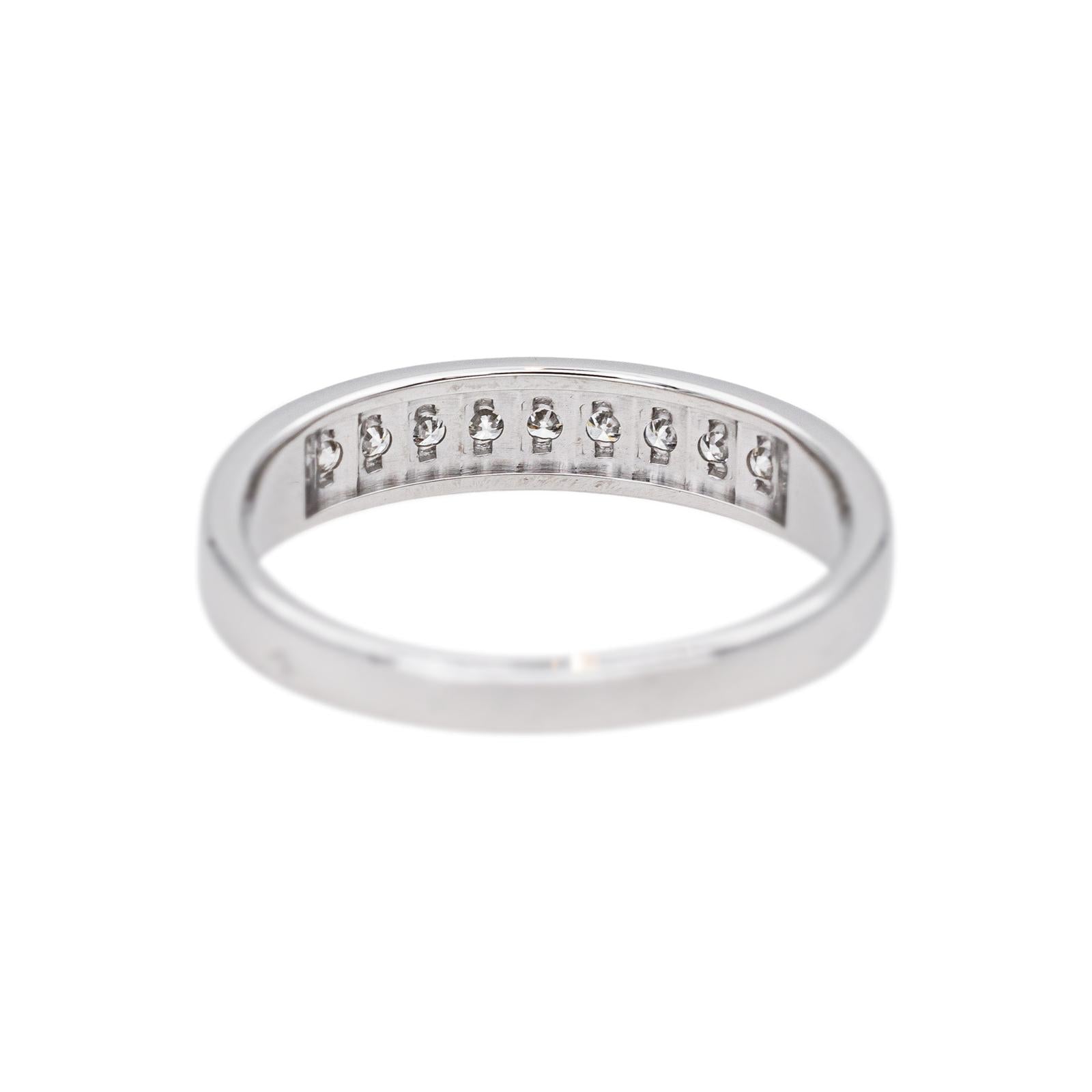 Bague Demi-alliance Or blanc Diamant