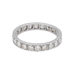 Bague Alliance américaine Or blanc Diamant