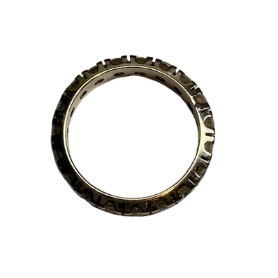 White Gold and Diamond Wedding Band