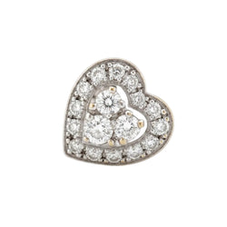 White gold and diamonds Earrings Puces