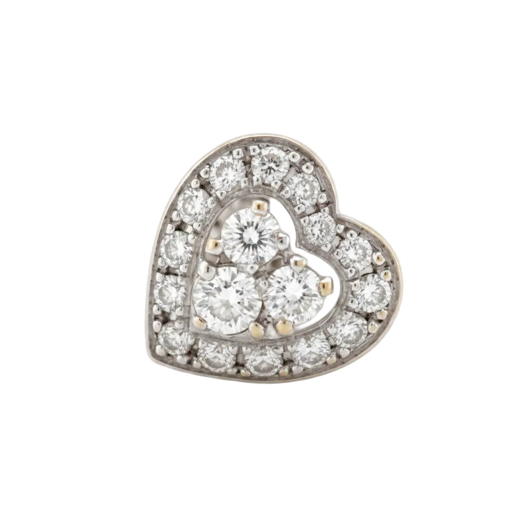 White gold and diamonds Earrings Puces