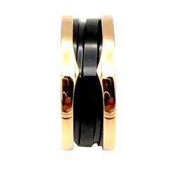 BULGARI "B.Zero1" Band Ring in rose gold and ceramic