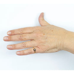 Bague Solitaire en or jaune, émail et diamant