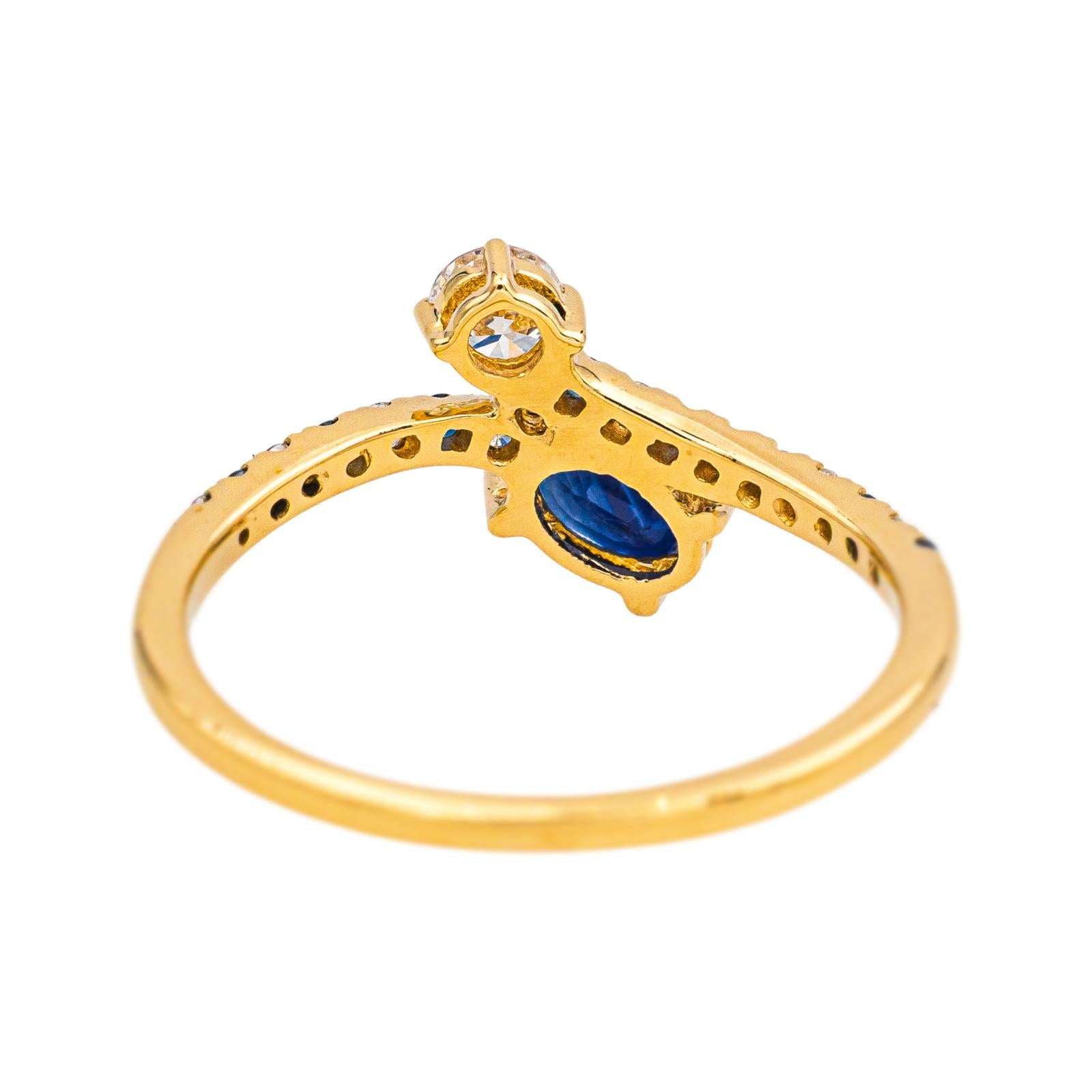 Mauboussin Bague  Toi et Moi  Duo d'amour Or jaune  Saphir