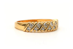 Yellow Gold and Diamond Band Ring