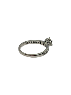 TIFFANY & CO. Solitaire Ring in Platinum and Diamonds