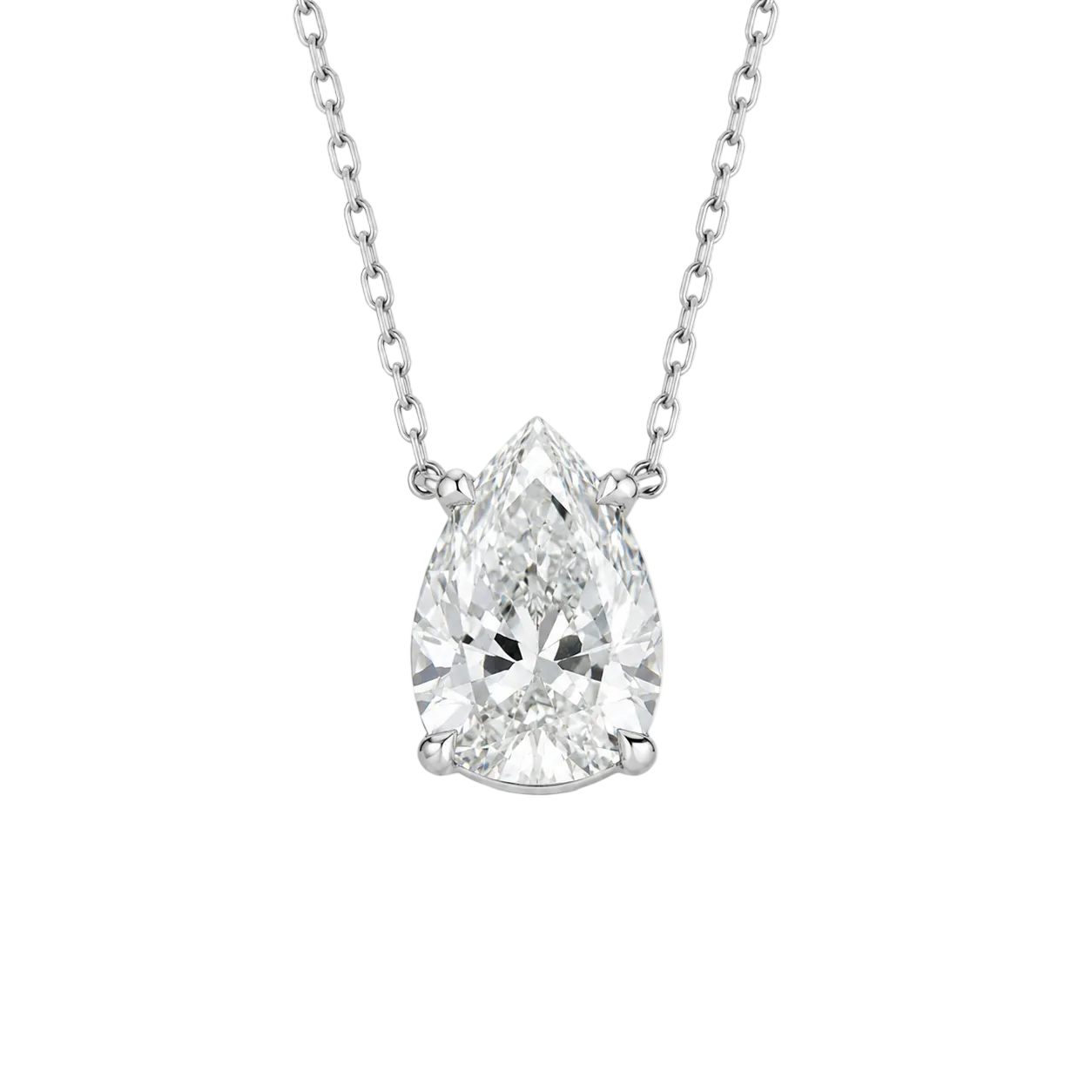 White Gold and Diamond Pendant Necklace