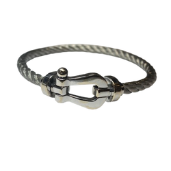 FRED "Force 10" GM Bracelet in White Gold and Steel