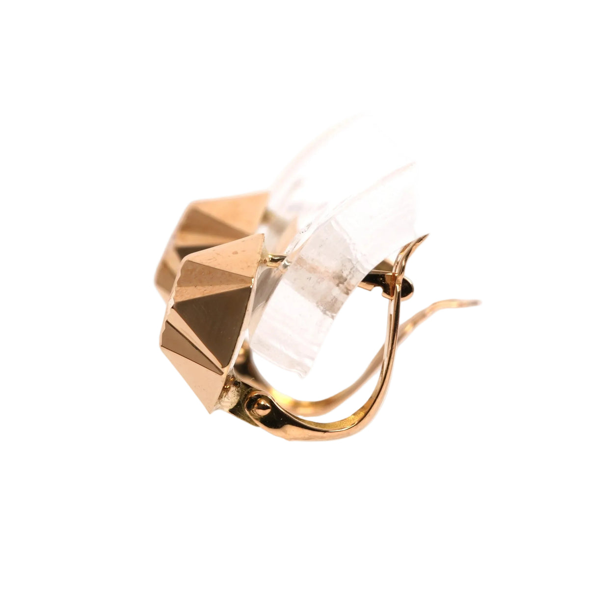 Yellow Gold Lever-back Earrings