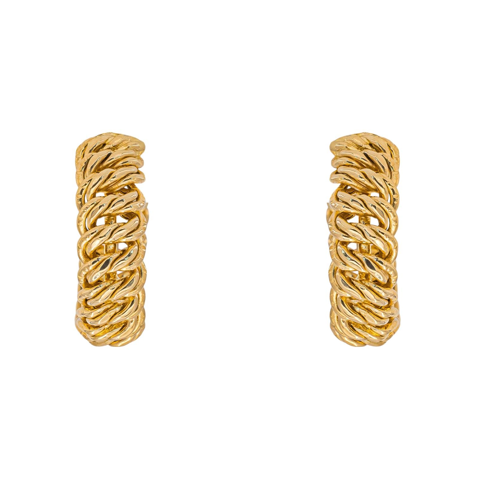 Boucles d'oreilles Maille Américaine Or jaune