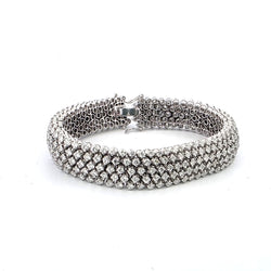 Flexible Bracelet in White Gold and Diamonds