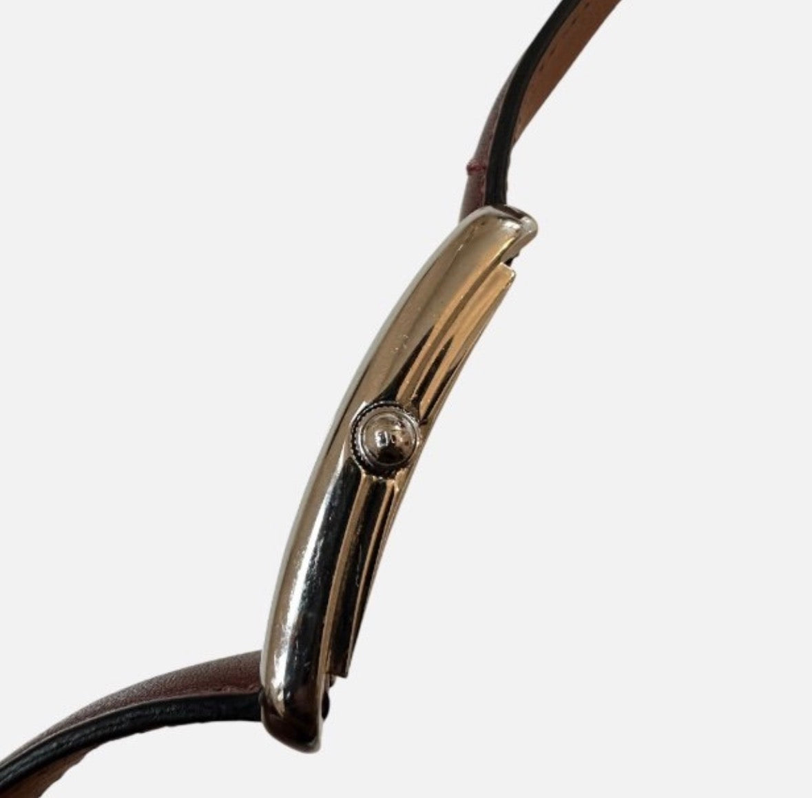 HERMÈS watch in steel, leather, and Quartz