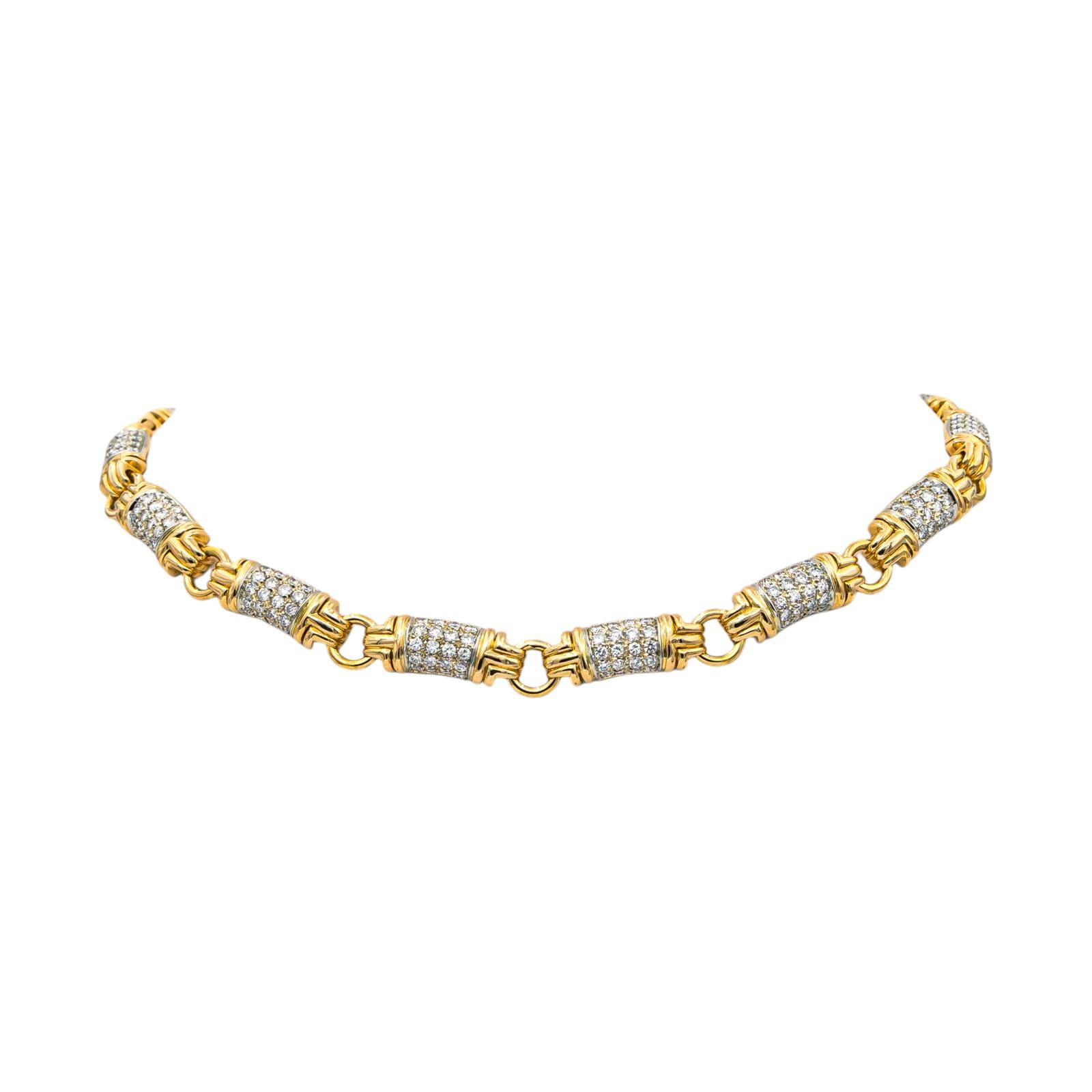 Bulgari Necklace Parentesi Yellow gold diamond