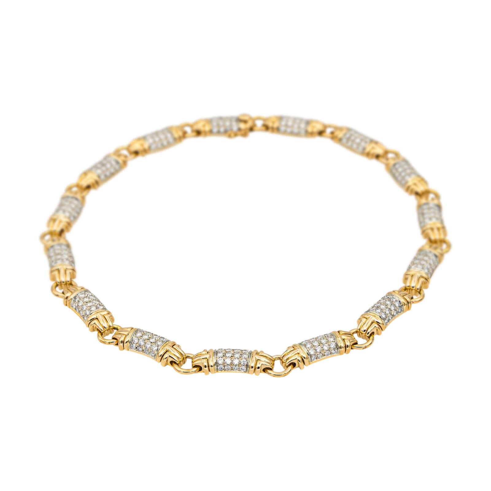 Bulgari Necklace Parentesi Yellow gold diamond