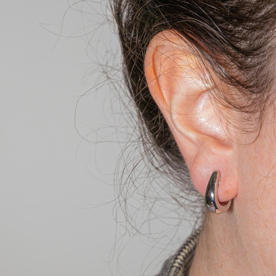 Boucles d'oreilles Créoles Or blanc