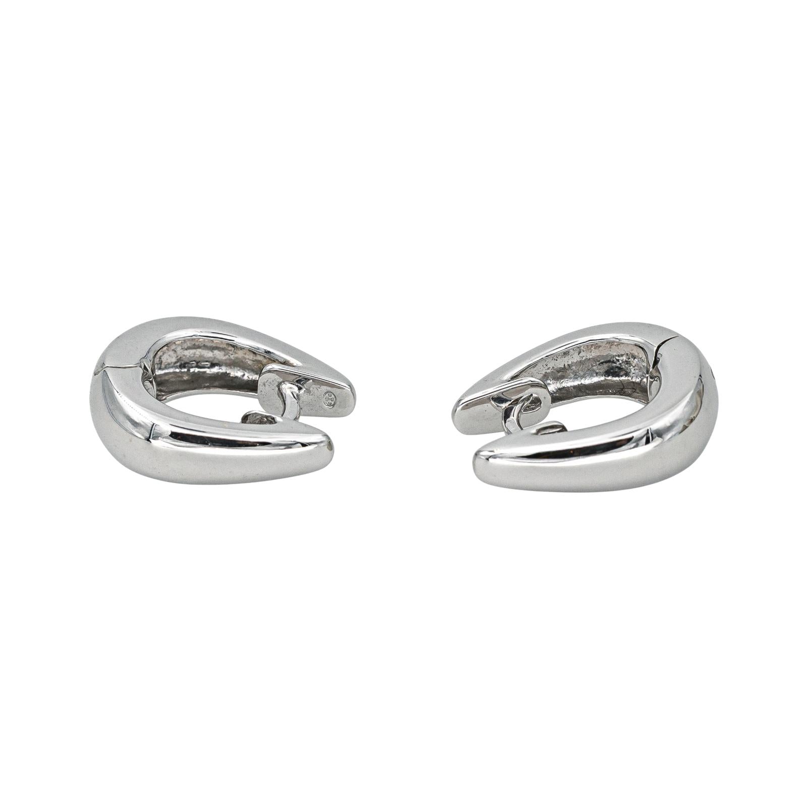 Boucles d'oreilles Créoles Or blanc