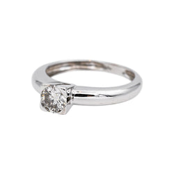 Bague Solitaire Or blanc Diamant
