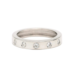 White Gold and Diamond Wedding Band