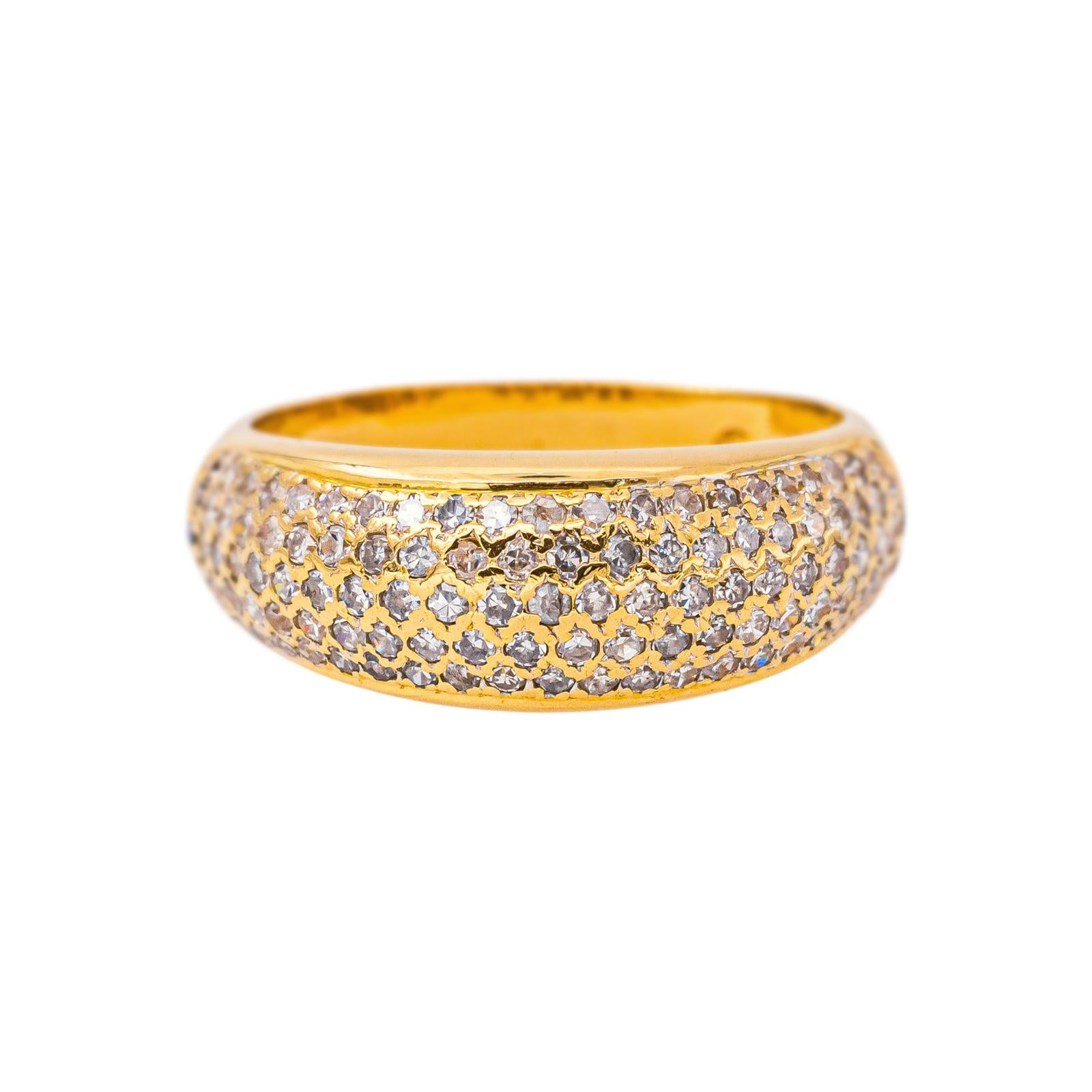Yellow Gold Diamond Bangle Ring