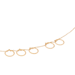 Ginette NY Necklace Tiny Seven Circles Rose gold