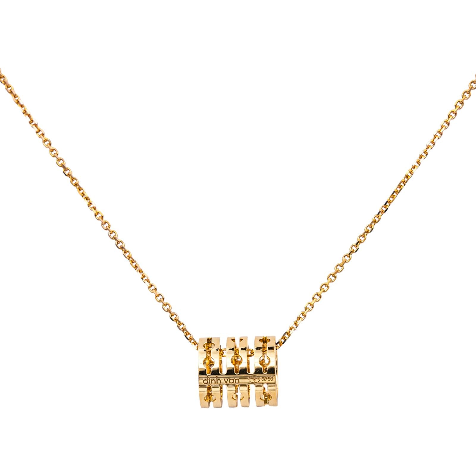 Dinh Van Necklace Pulse Yellow gold diamond