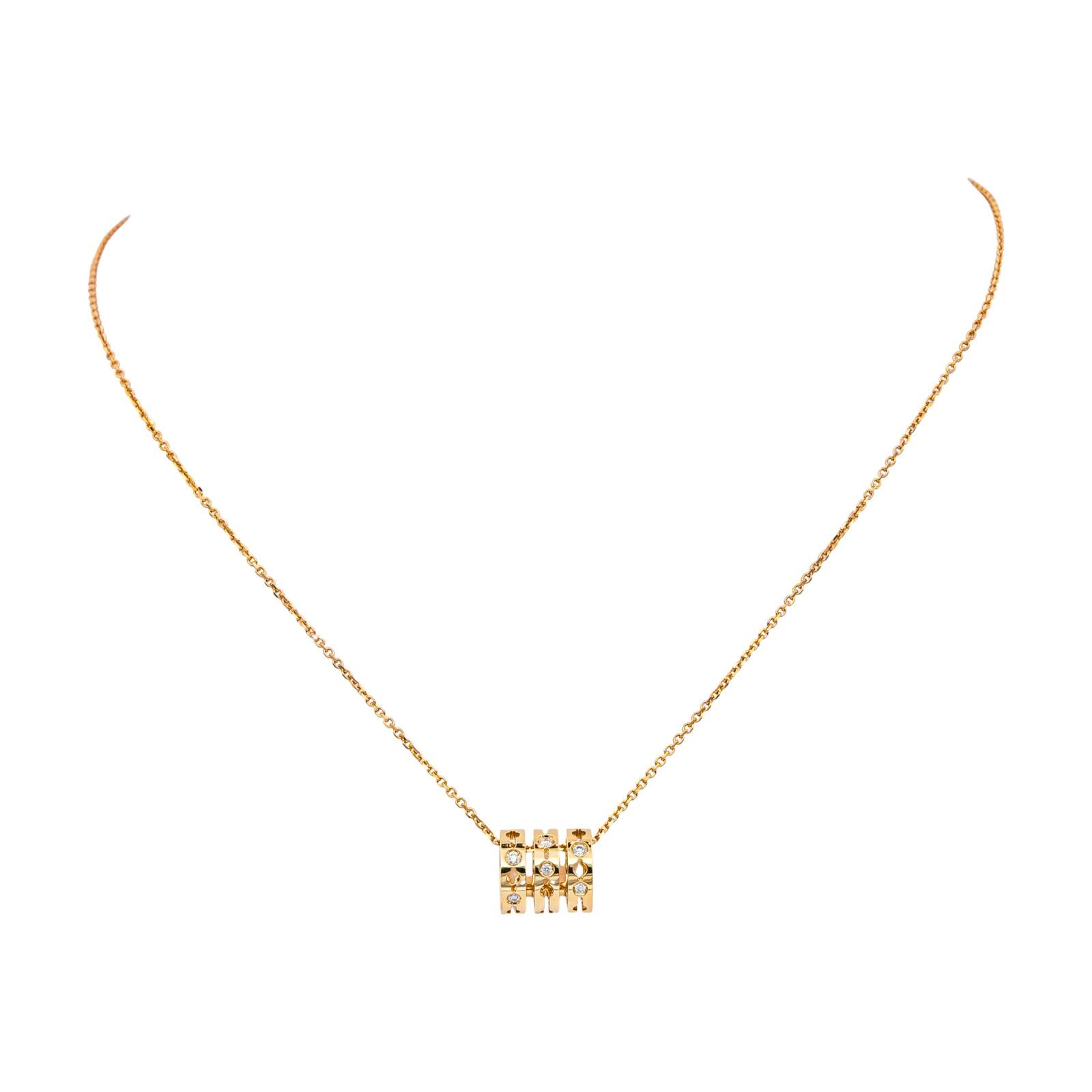 Dinh Van Necklace Pulse Yellow gold diamond