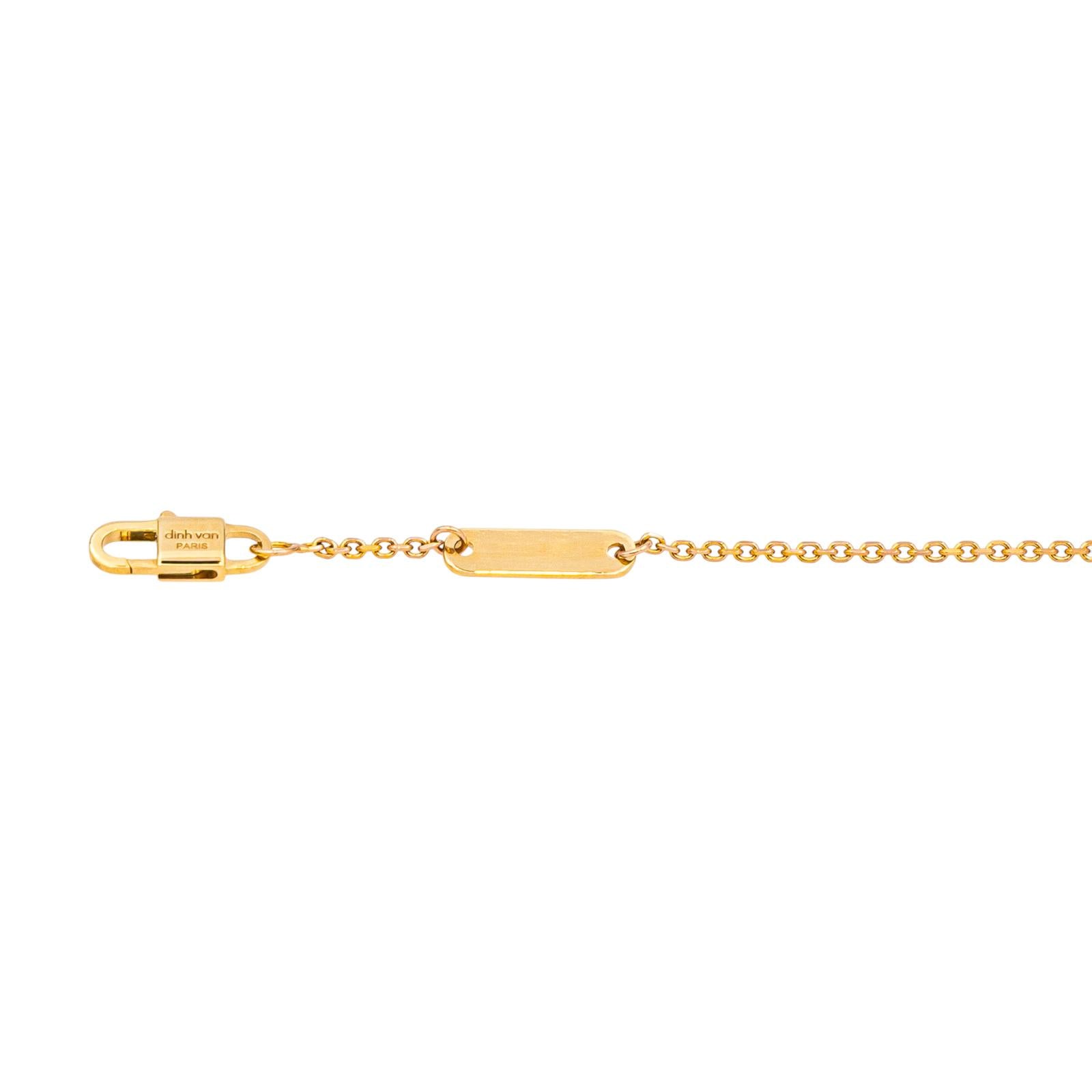 Dinh Van Necklace Pulse Yellow gold diamond