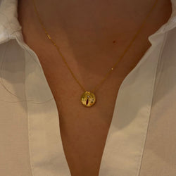 DINH VAN "Punaise" Pendant Necklace in Yellow Gold and Diamond