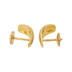 Yellow gold Diamond Lever-back Earrings