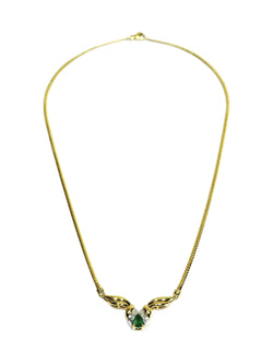 Yellow gold, Emerald, and Diamonds Necklace