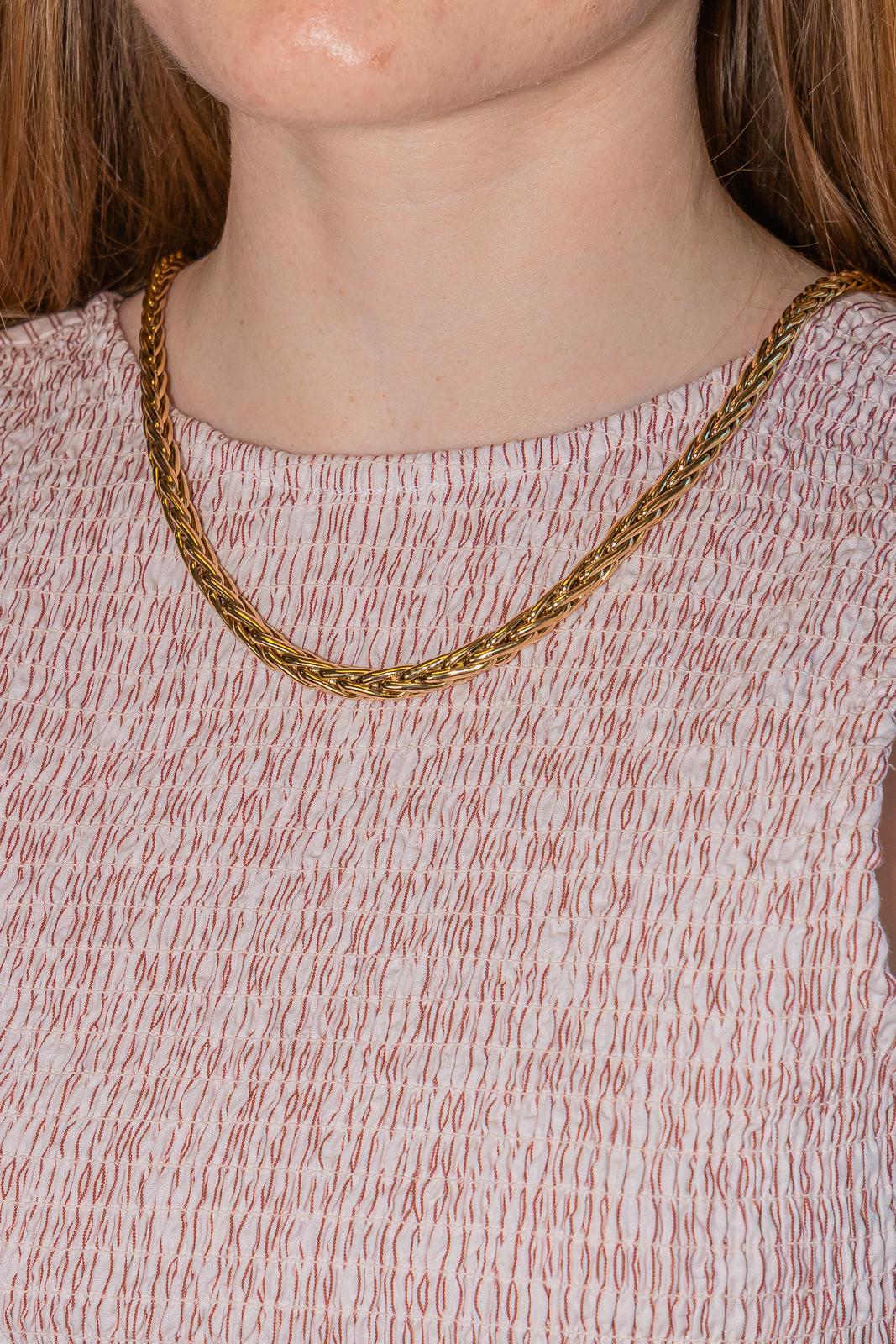 Collier Maille palmier Or jaune
