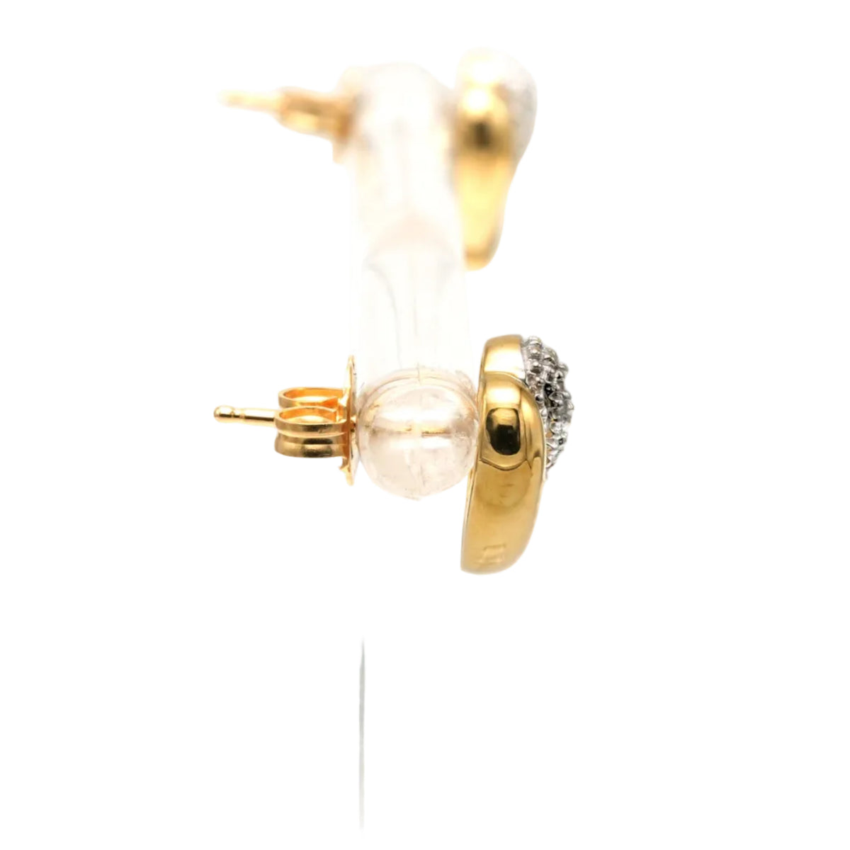 Earrings in White Gold, Yellow Gold, and Diamonds