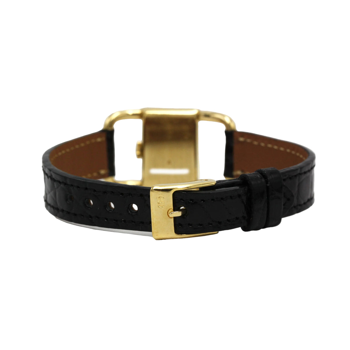 JEAGER LECOULTRE X HERMÈS "Étrier" Watch in Yellow gold and Leather