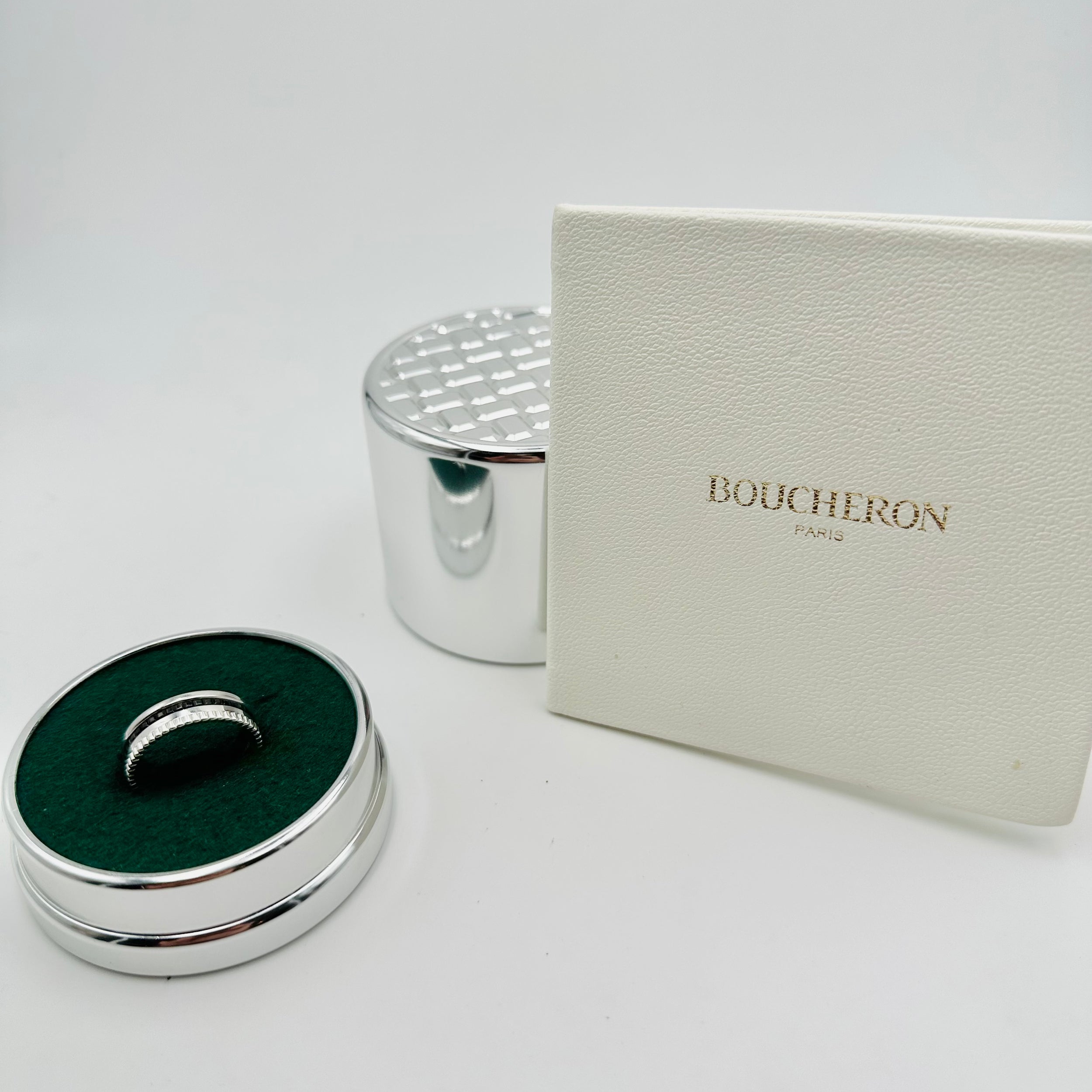 BOUCHERON "Quatre Black Edition" Ring in white gold and black PVD