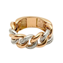 18KT gold ring with 0.30 ct VVS G diamonds, Luciano Somenzi