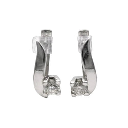 White gold and Diamond Lever-back Earrings