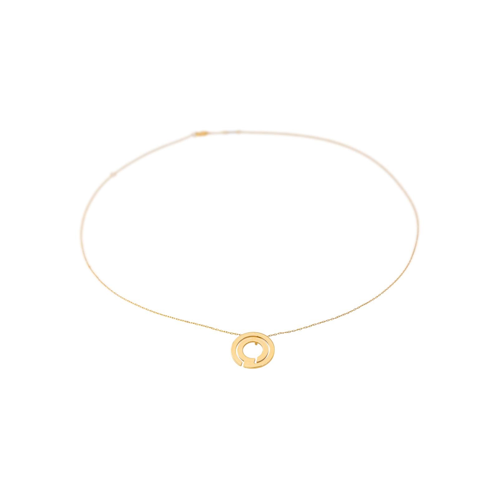 Dinh Van Necklace with '70s-Style Pendant in Yellow gold
