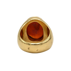 Yellow Gold and Carnelian Signet Ring