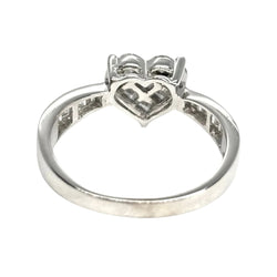 White Gold Solitaire Ring with Diamonds