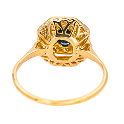 Bague Or rose Saphir