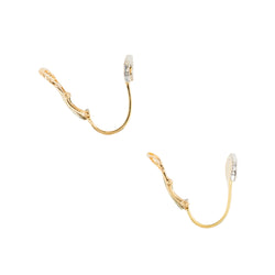 CARTIER "C de Cartier" Clip Earrings in white gold, yellow gold, and rose gold