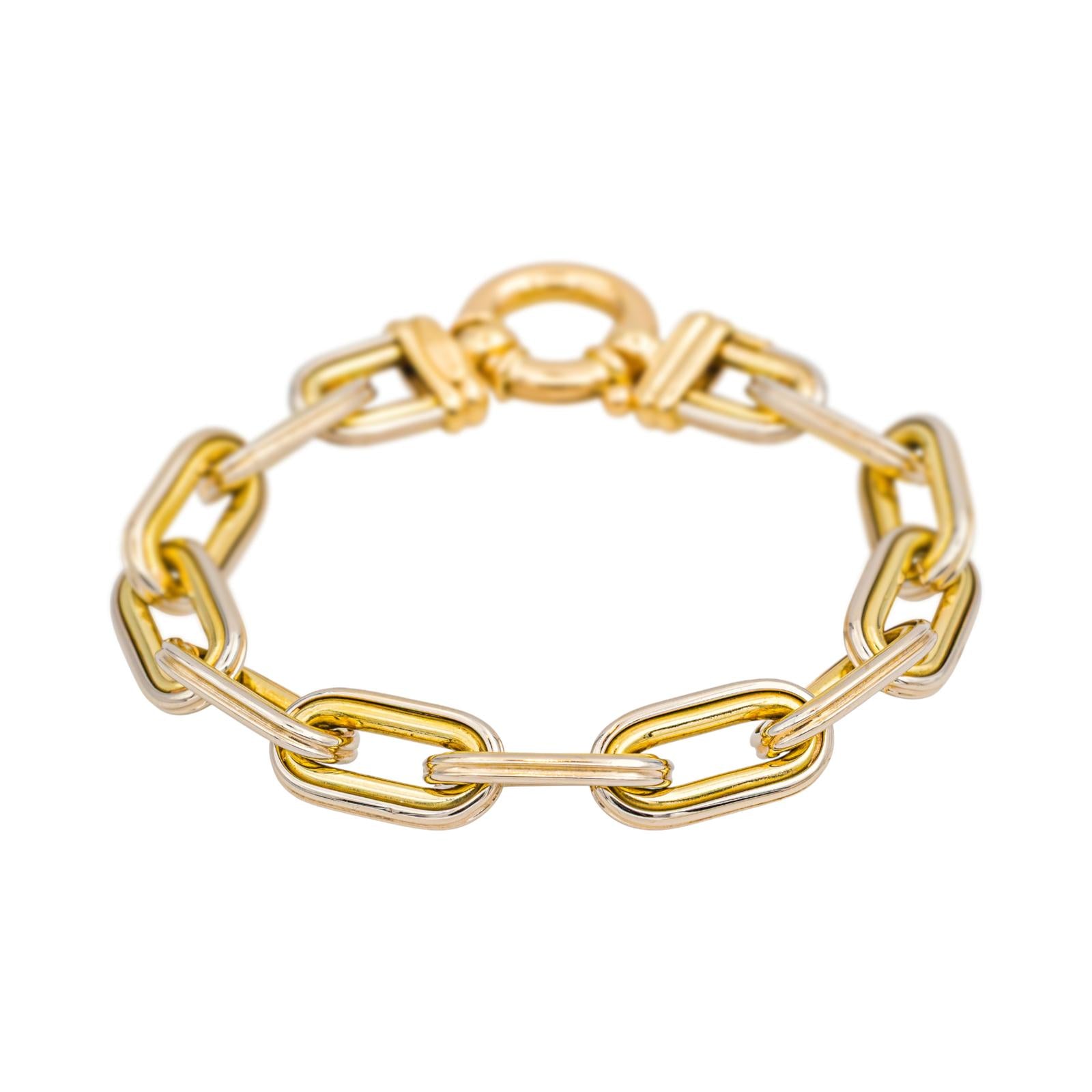 Bracelet Forçat twinned mesh Yellow gold