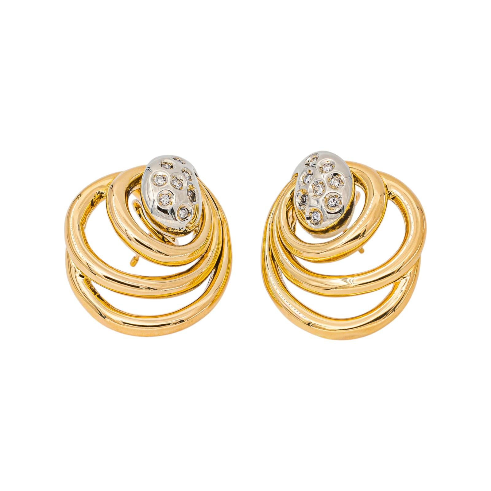 Yellow gold Diamond Earrings