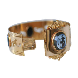 Rose Gold and Agate Bangle Bracelet