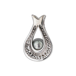 Pendentif Or blanc Perle