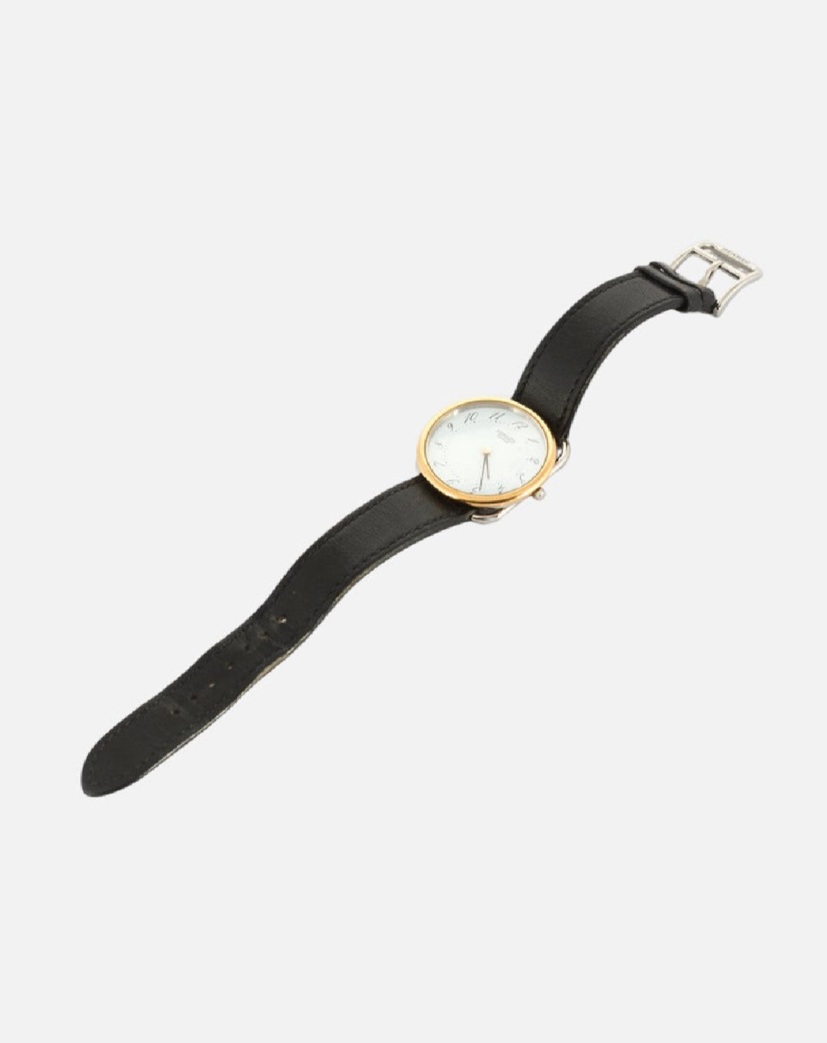 Watch HERMÈS C-arm with bracelet leather black